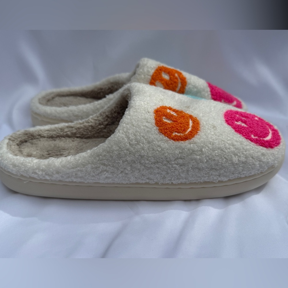 Multi Colored Smiley Face Slippers - Picture 8 of 9